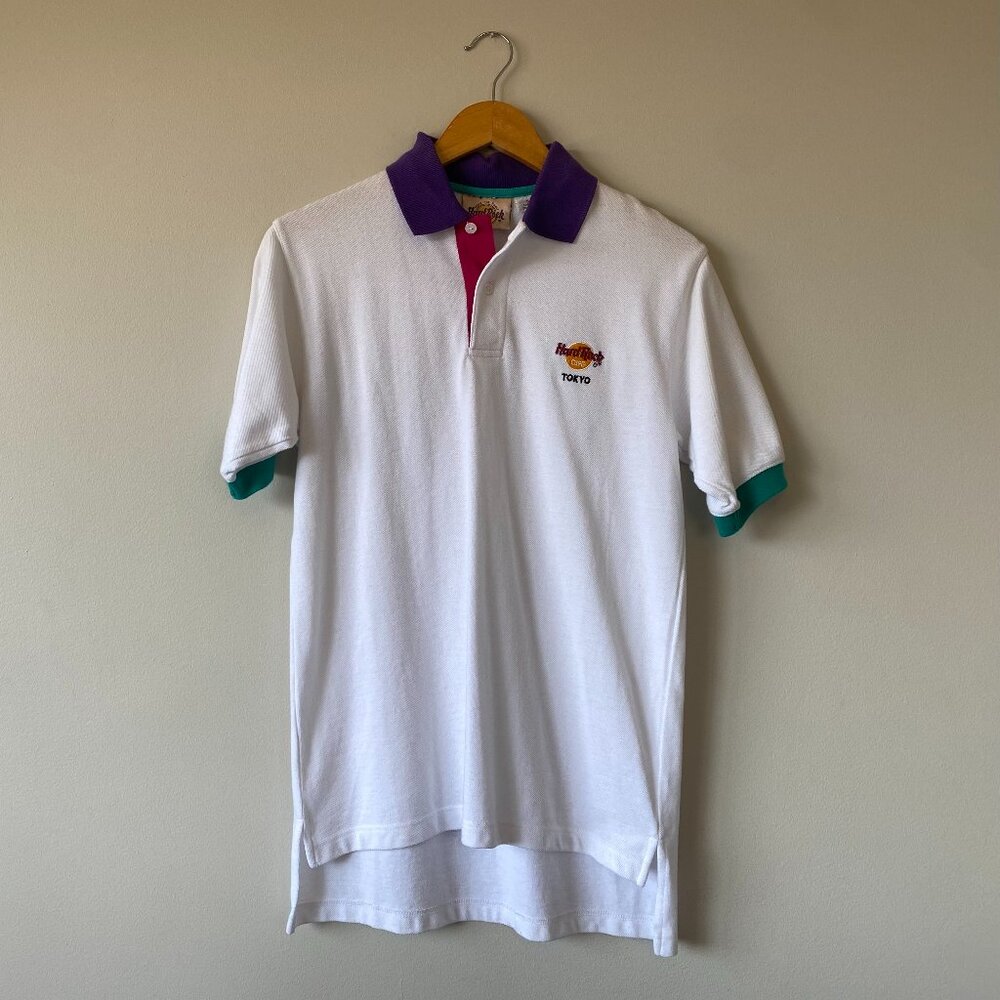 Vintage Hard Rock Cafe Tokyo Japan Short Sleeve Collared Polo Shirt, Golf Shirt